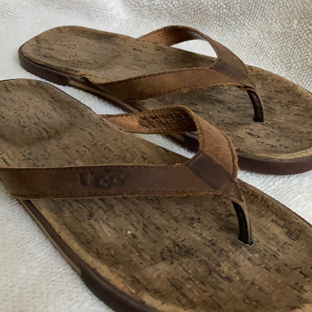 UGG Bennison II Leather Cork Men's Flip Flops
